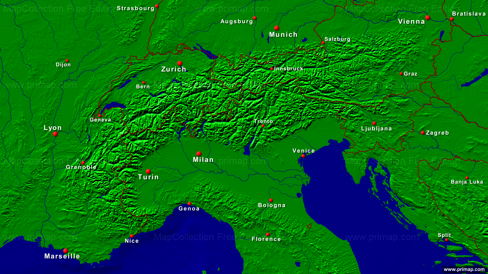 primap National maps